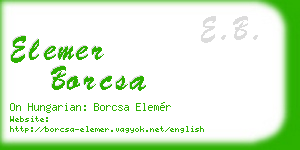 elemer borcsa business card